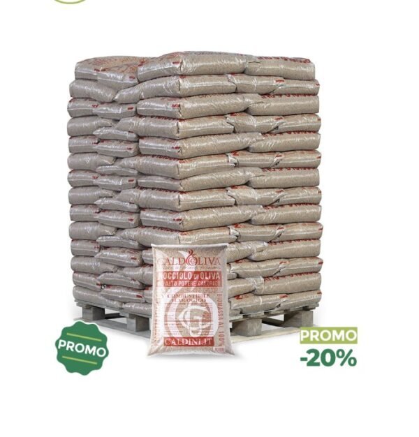 CALDOLIVA nocciolo di oliva - pedana da 100 sacchi da 15 kg