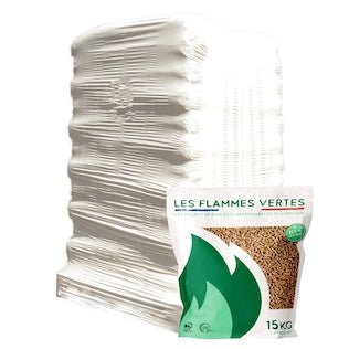Pellet Flammes Vertes – Bancale 65 sacchi da 15 kg (975 kg)