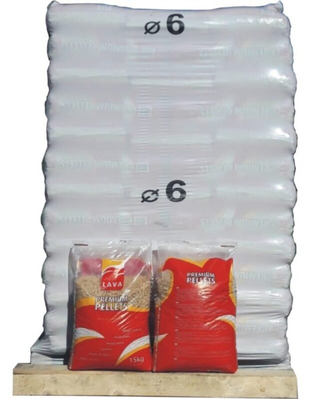 Pellet LAVA 100 % conifere – Bancale da 65 sacchi da 15 kg
