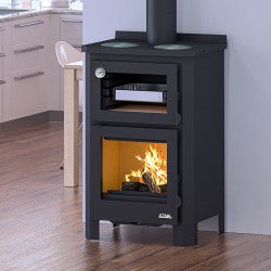 Stufa a legna con forno e piano cottura Pramoda – 14 kW