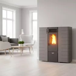 Stufa a pellet canalizzabile extra piatta Fango – 8 kW
