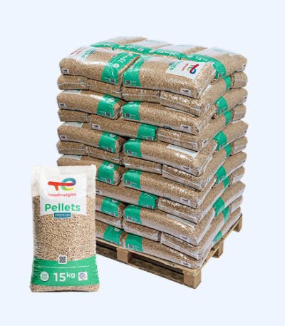 Bancale di pellet Premium in sacchi